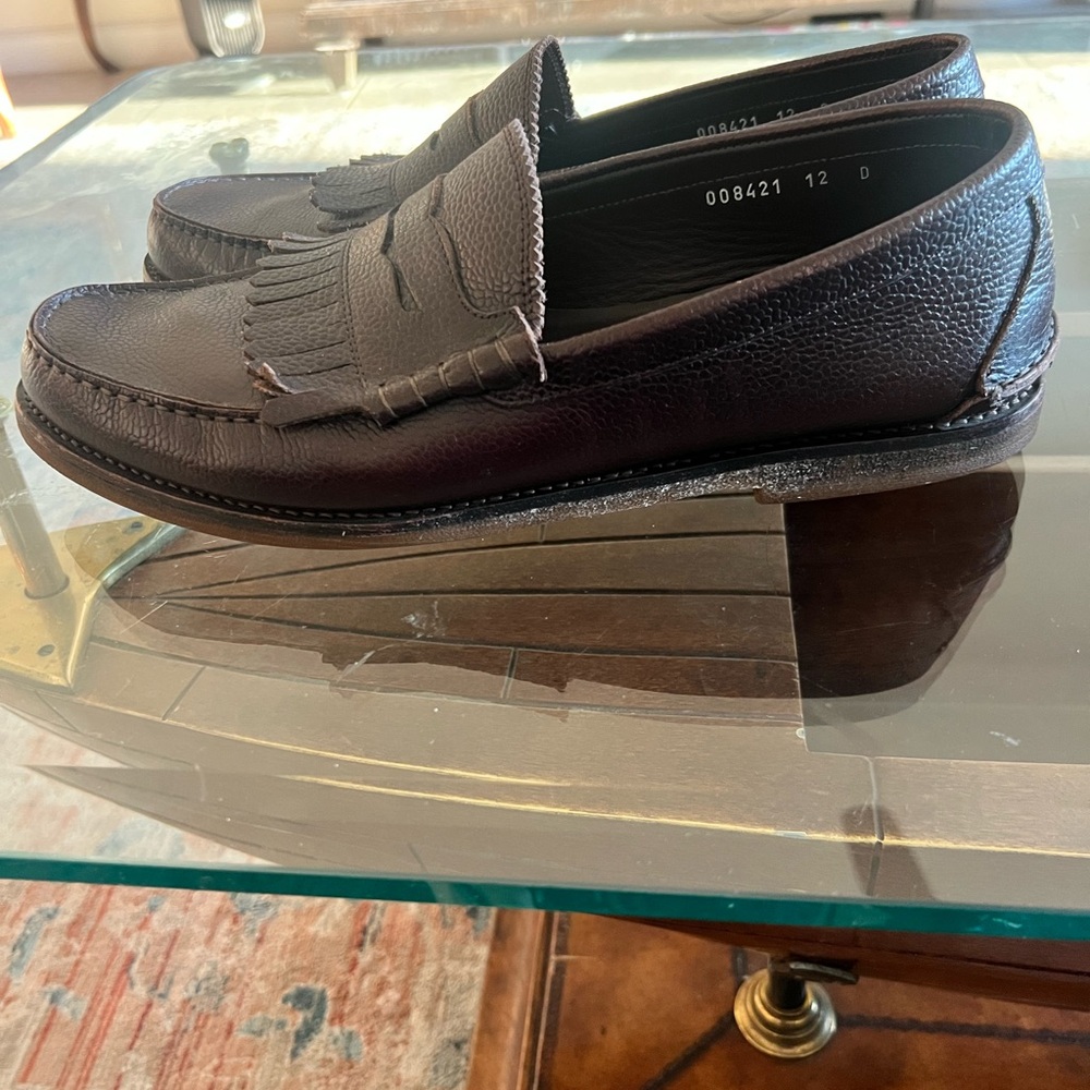 Salvatore Ferragamo Rich Brown Leather Men's Loafers - Picture 5 of 10